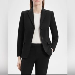 Theory Traceable Wool Slim Single-Breasted Blazer size4
